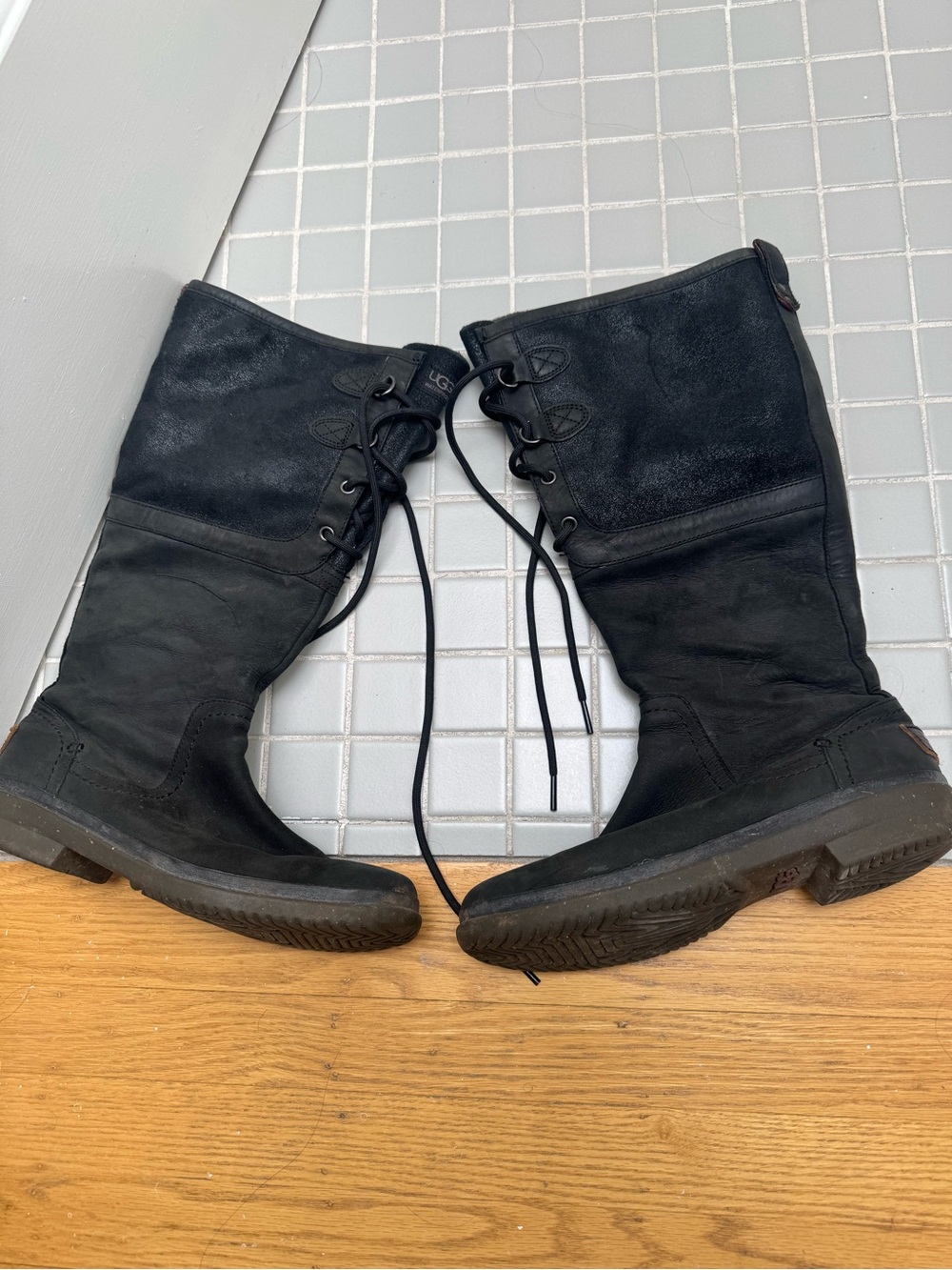 UGG Elsa Waterproof Tall Boots, Black, 9